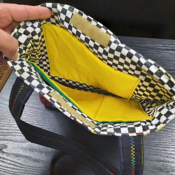 NASCAR Quilted Patchwork Tote Bag Racing Victory Lane Handmade Shoulder Bag - Picture 3 of 7